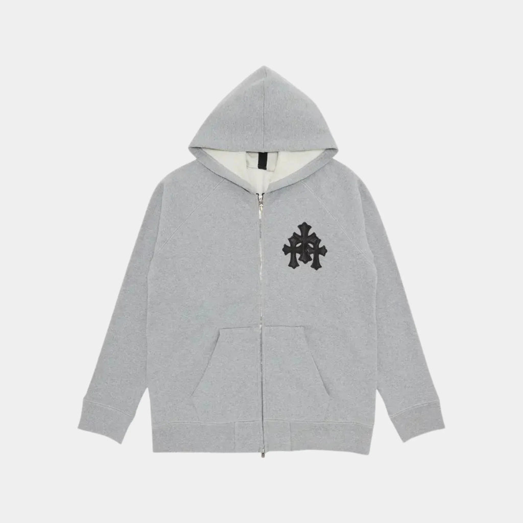 Оригінальна Leather Cross Logo Hoodie Chrome hearts – детальний вид