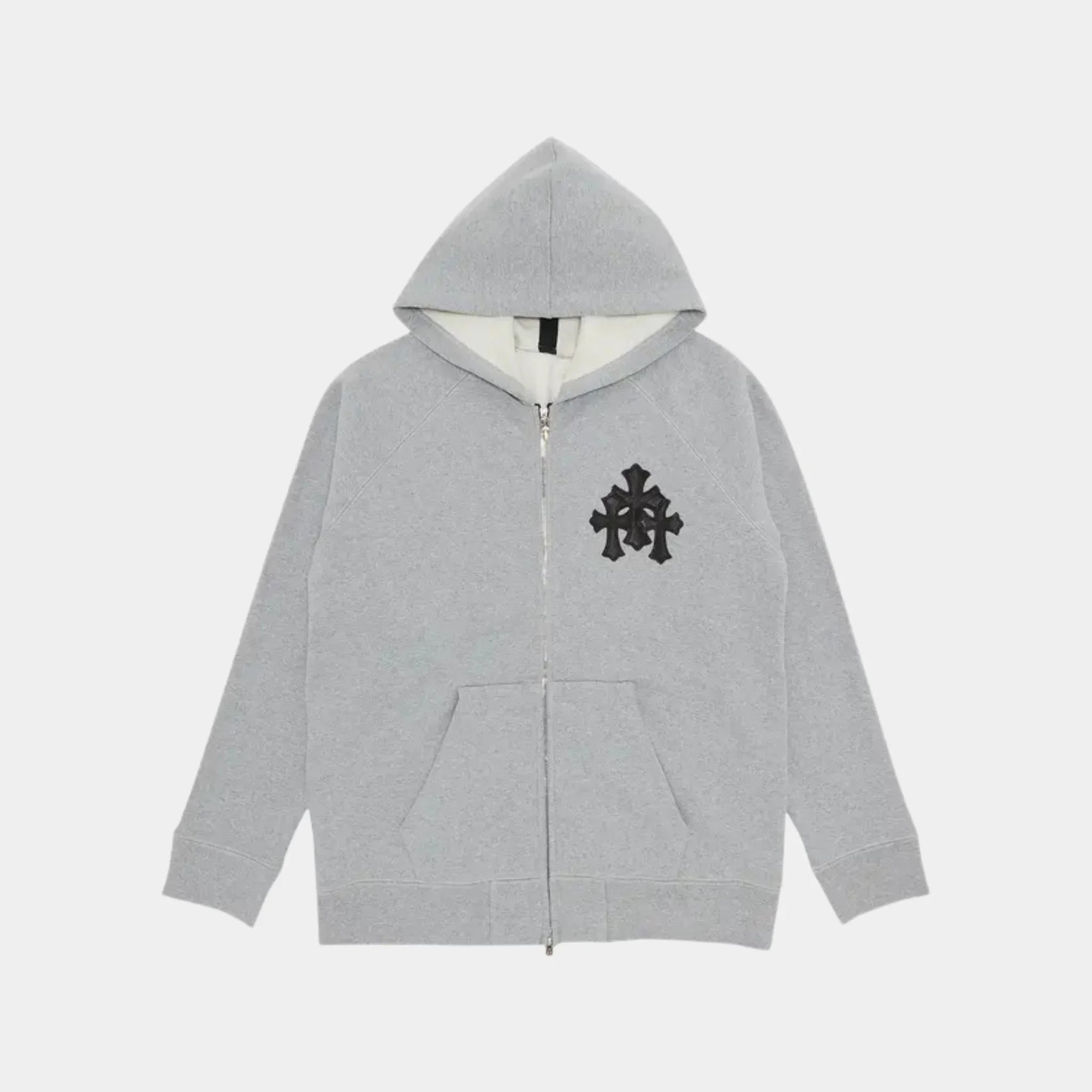 Оригінальна Leather Cross Logo Hoodie Chrome hearts – детальний вид