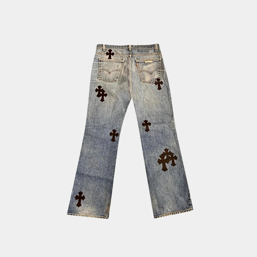 Оригінальна Made To Order Cross Carpenter Pants Chrome hearts – вид ззаду