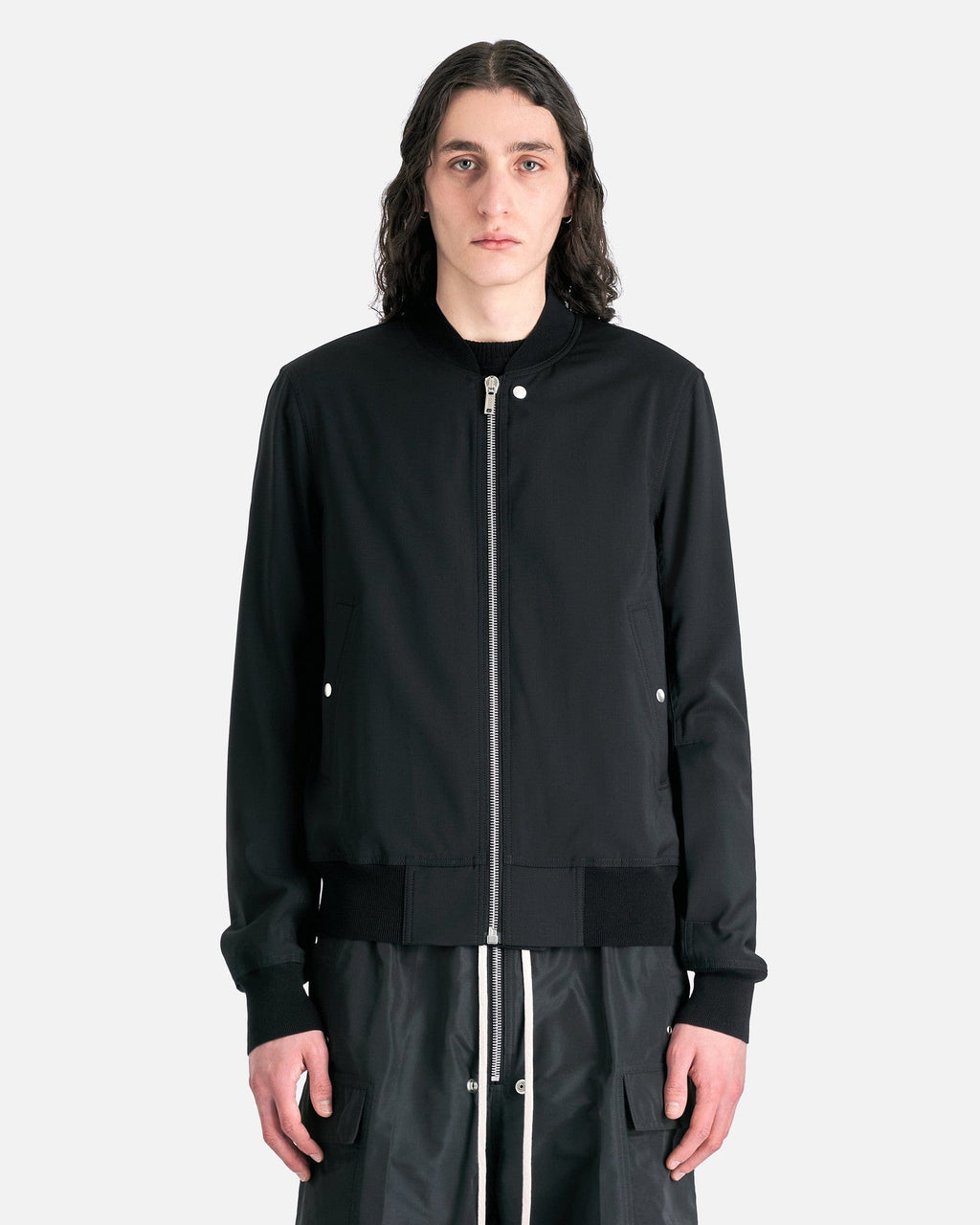Classic Flight Bomber In Black Rick owens – Гарантія оригінальності – боковий вид