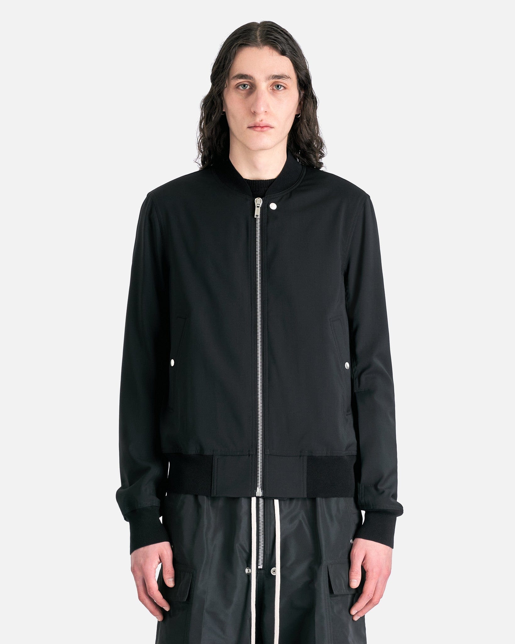 Classic Flight Bomber In Black Rick owens – Гарантія оригінальності – боковий вид