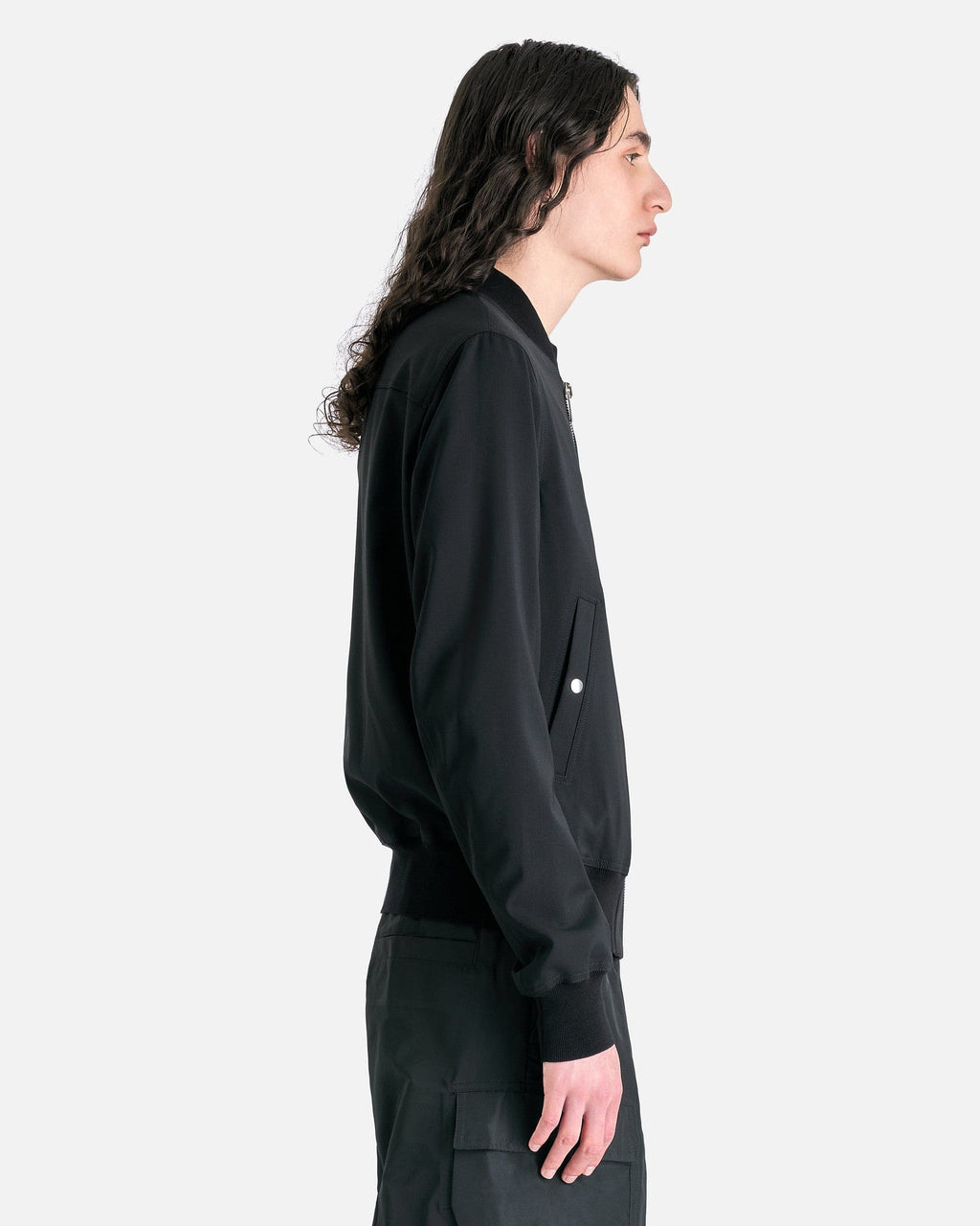 Classic Flight Bomber In Black Rick owens – Гарантія оригінальності – вид ззаду