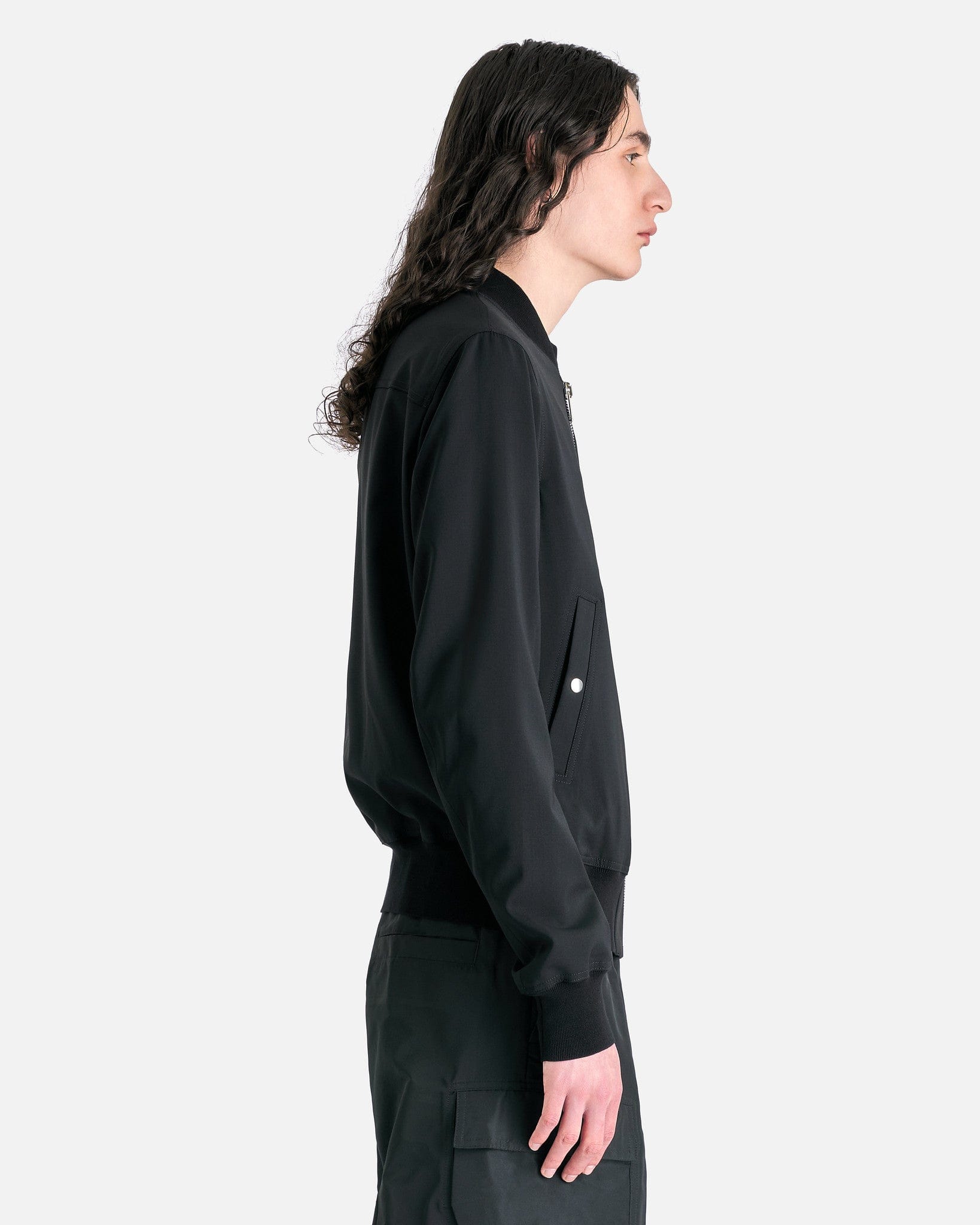 Classic Flight Bomber In Black Rick owens – Гарантія оригінальності – вид ззаду