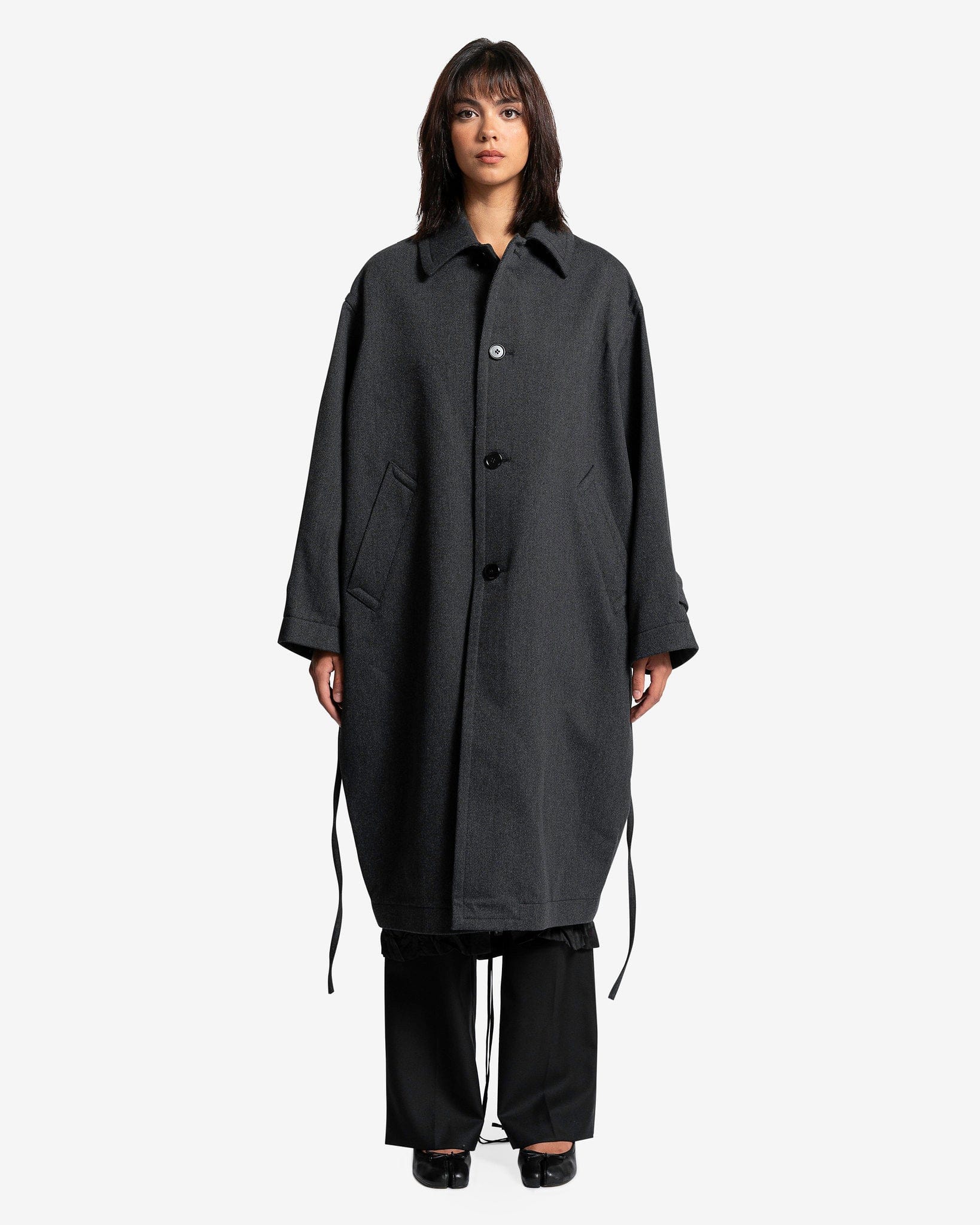 Оригінальна Coat In Black Maison margiela – боковий вид