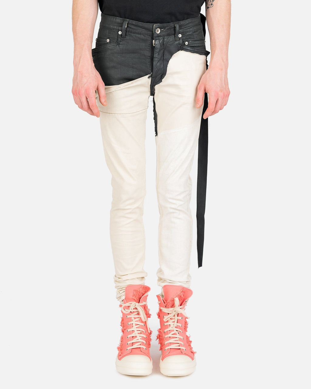 Combo Tyrone Cut Denim In Natural Rick owens – Гарантія оригінальності – боковий вид