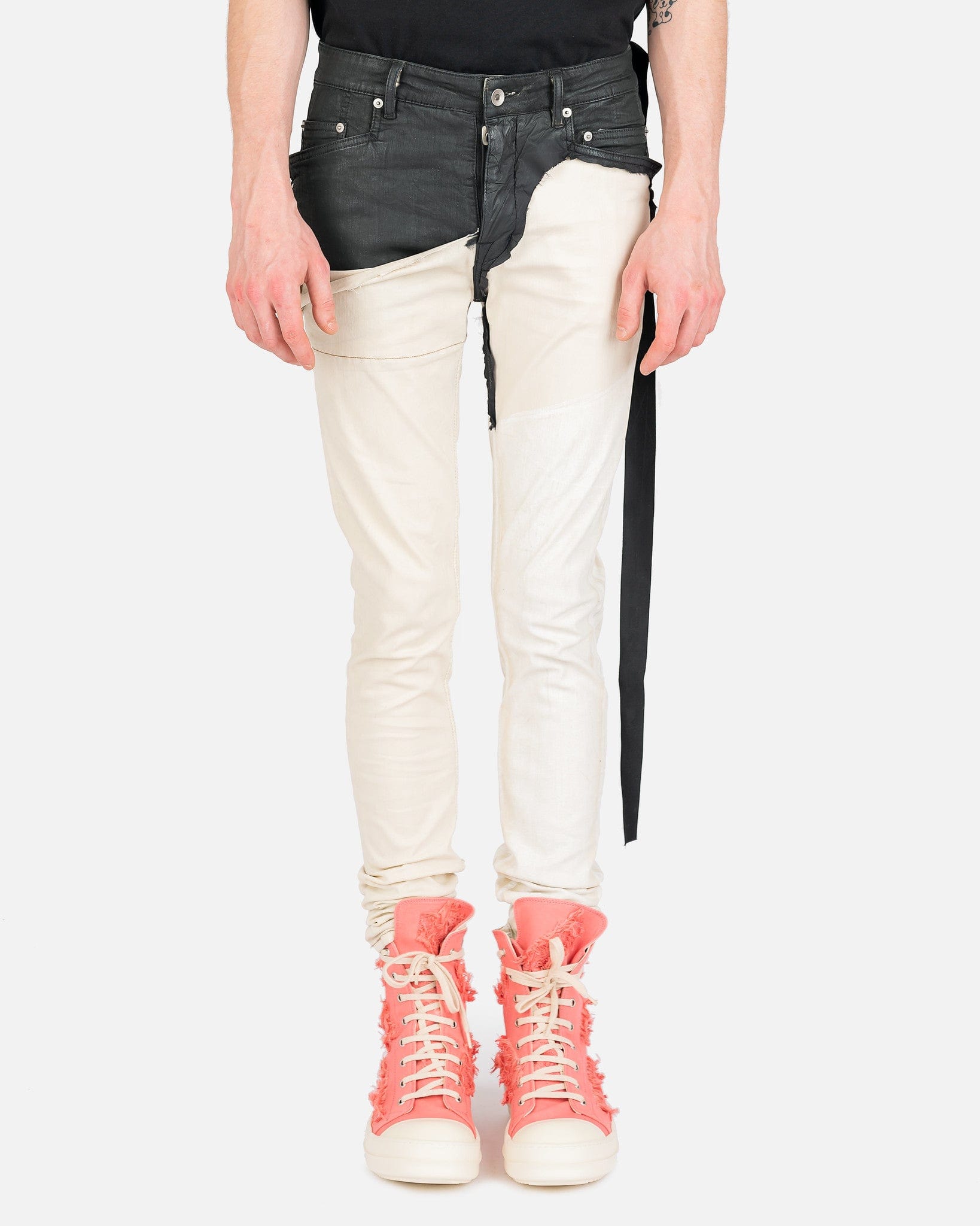 Combo Tyrone Cut Denim In Natural Rick owens – Гарантія оригінальності – боковий вид
