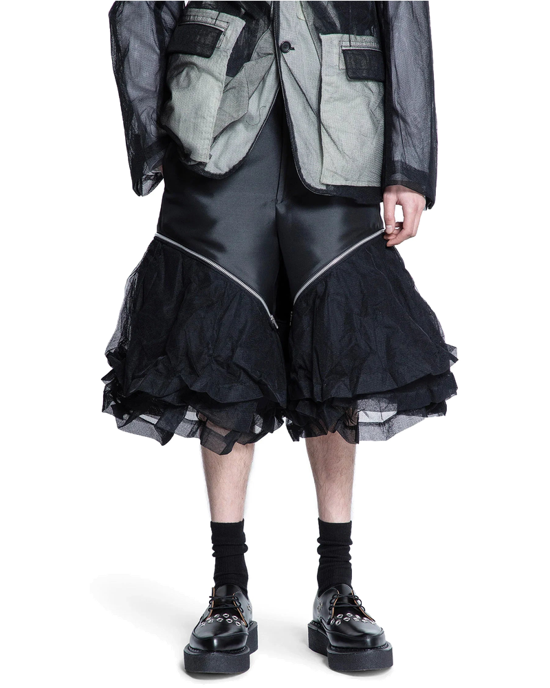 Satin And Crinkled Tulle Shorts Comme des garcons оригінал – Купити в Україні