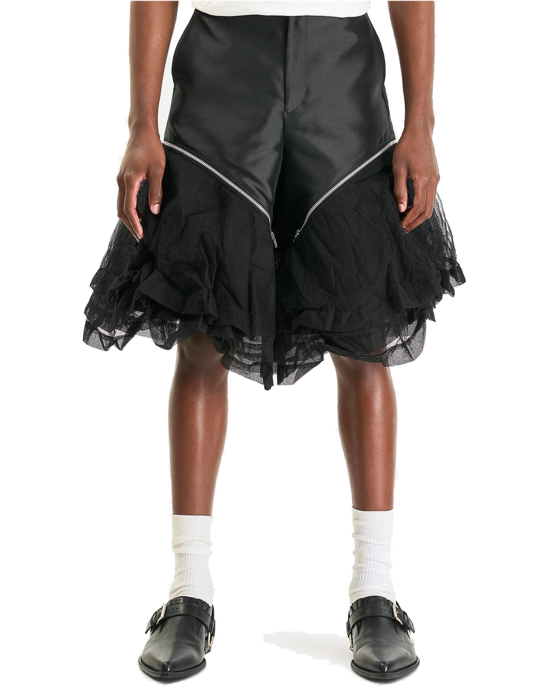 Оригінальна Mesh Flare Shorts In Black Comme des garcons