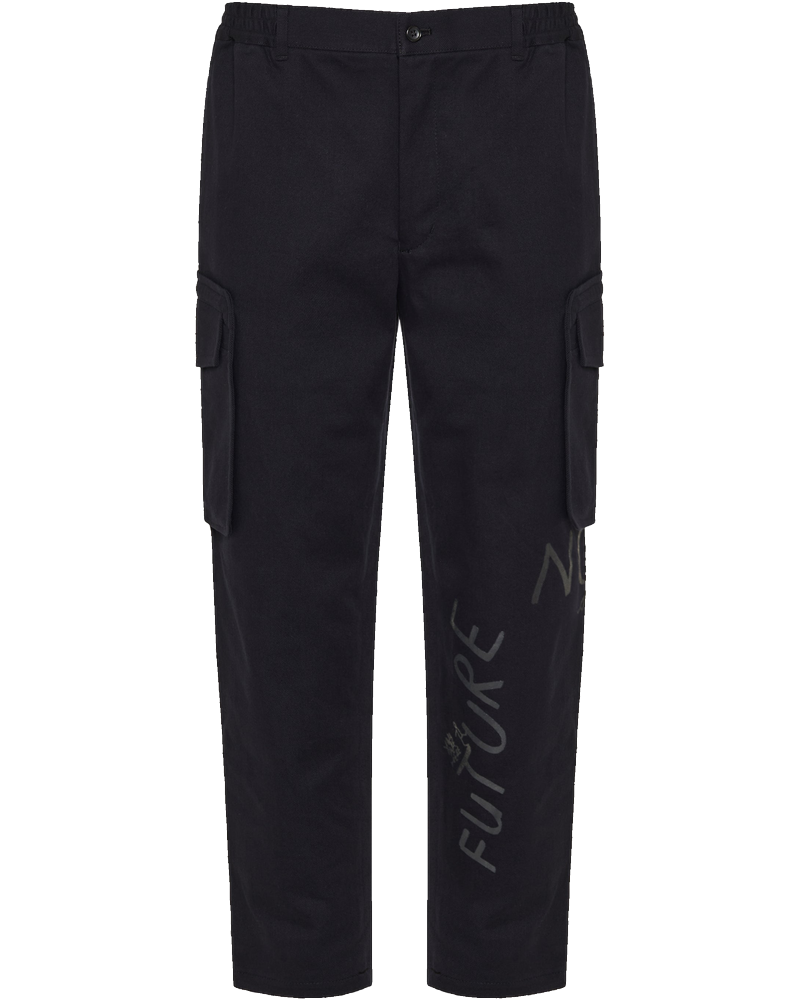 Оригінальна Text Print Twill Tapered Trousers Comme des garcons