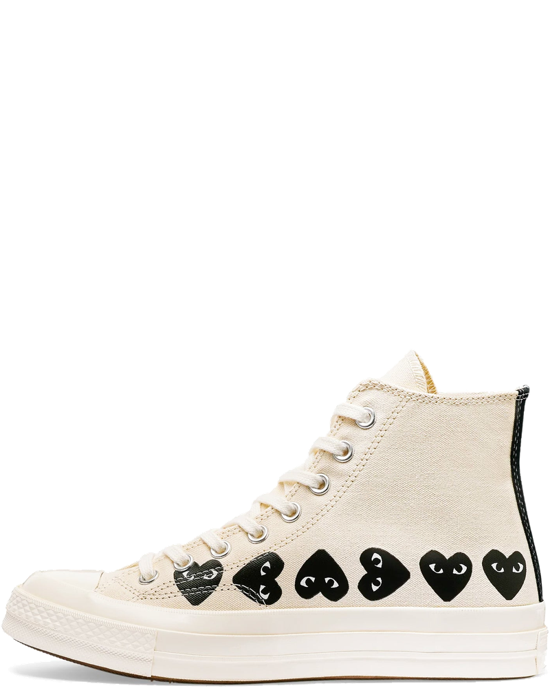 Оригінальна X Converse Chuck 70 Hi Multi Heart Shoes Comme des garcons