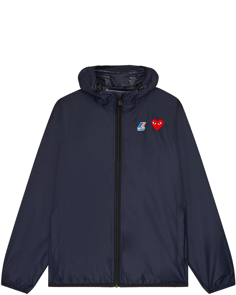 Cdg Play K-Way Full Zip Hoodie Navy Comme des garcons оригінал – Купити в Україні