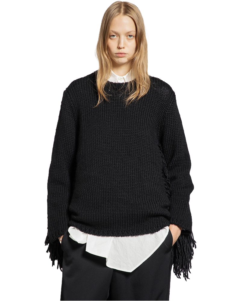 Fringed Crewneck Knitwear Comme des garcons оригінал – Купити в Україні