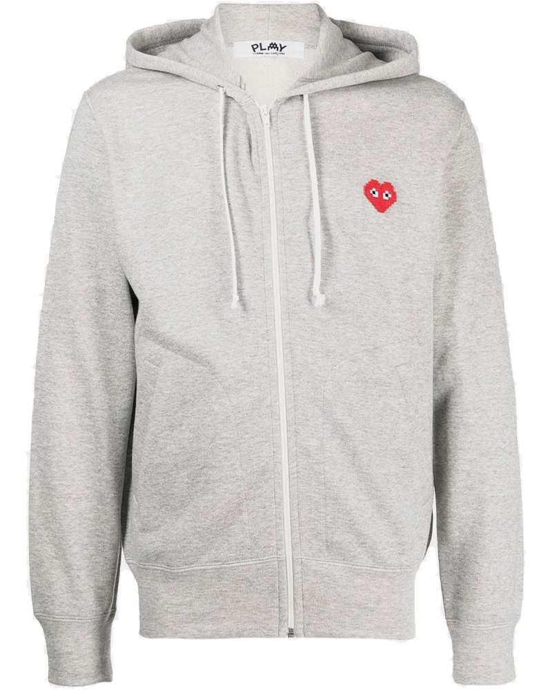 Grey & Red Hooded Sweatshirt Comme des garcons оригінал – Купити в Україні