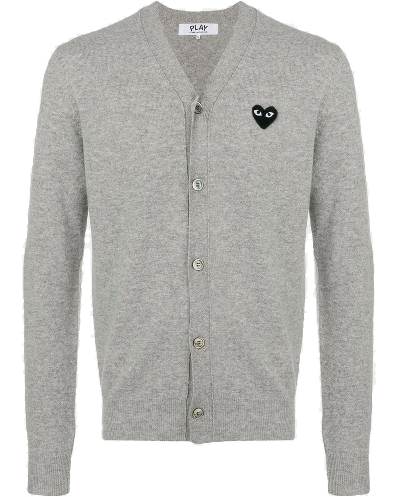 Light Grey & Black Heart Cardigan Comme des garcons – Гарантія оригінальності