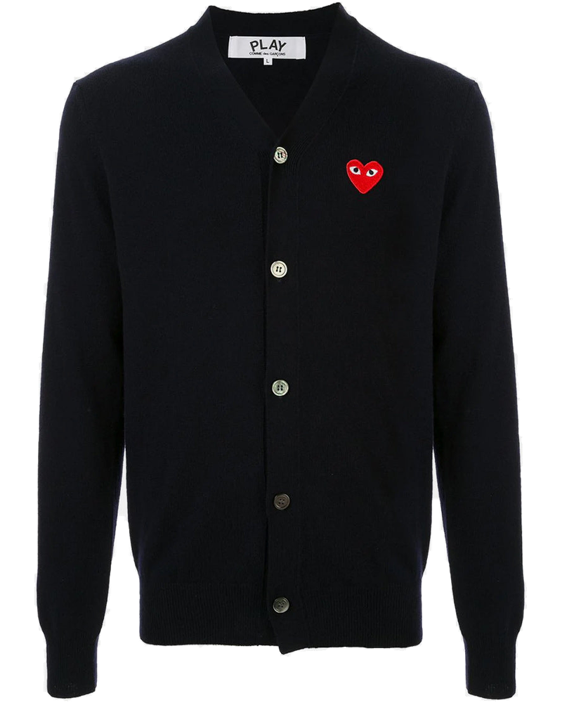 Navy & Red Heart Cardigan Comme des garcons – Гарантія оригінальності