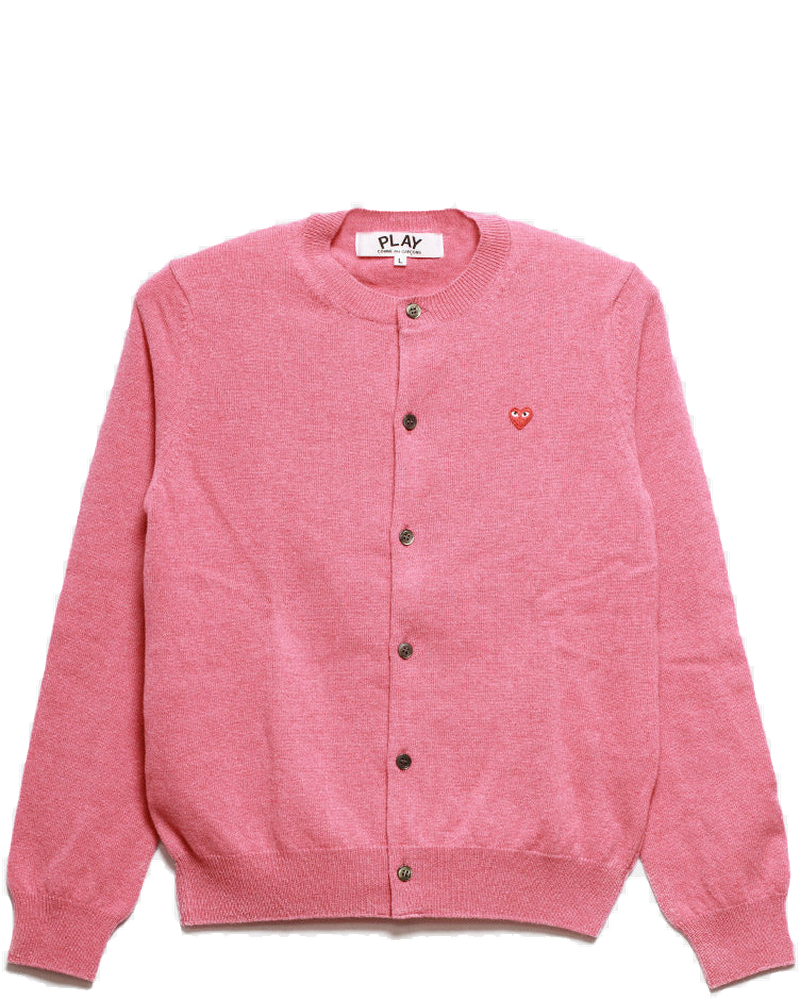 Pink & Red Heart Patch Cardigan Comme des garcons оригінал – Купити в Україні