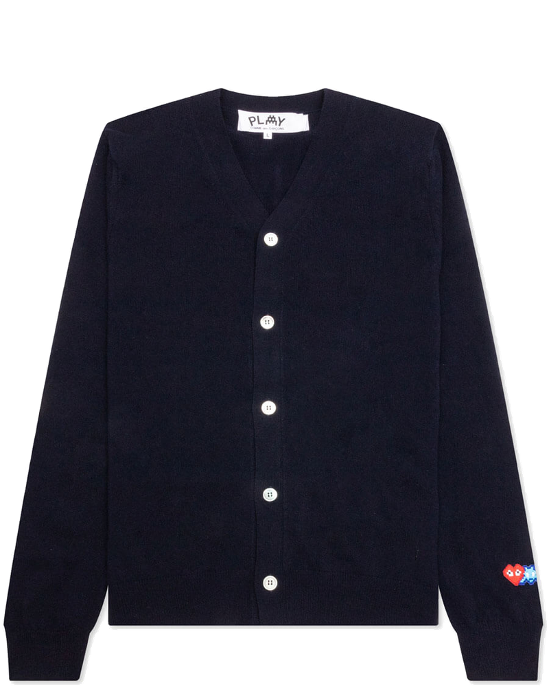 Оригінальна X The Artist Invader Button Cardigan Navy Comme des garcons