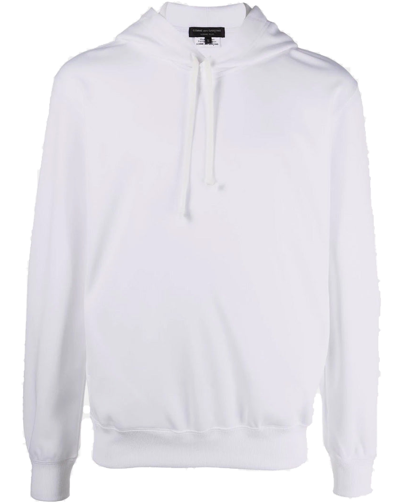 Оригінальна White Back Print Hoodie Comme des garcons