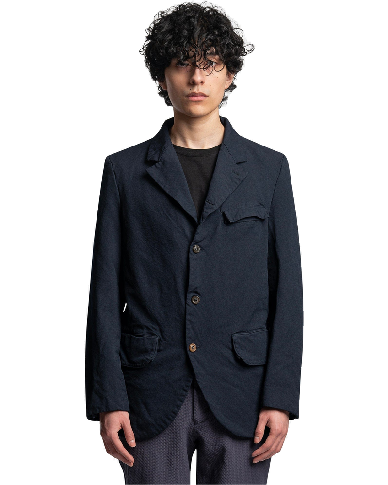 Notched-Collar Single Breasted Blazer In Navy Comme des garcons оригінал – Купити в Україні
