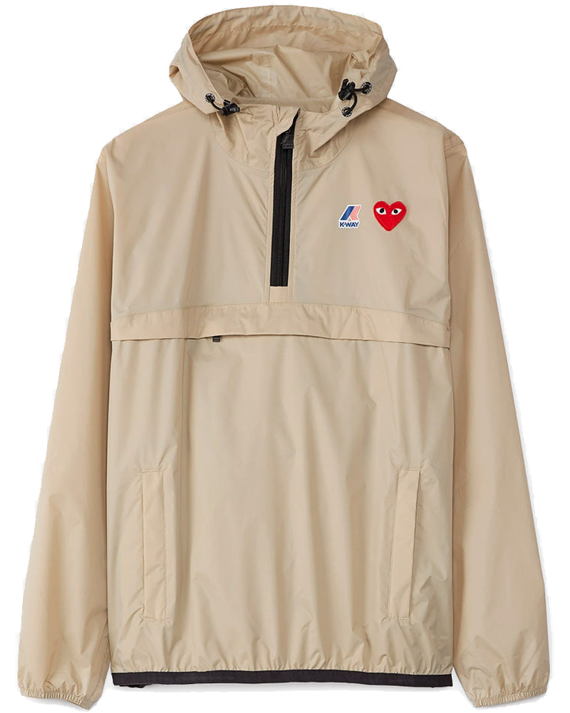 Оригінальна Beige Packable Half Zipper Jacket X K-Way Comme des garcons