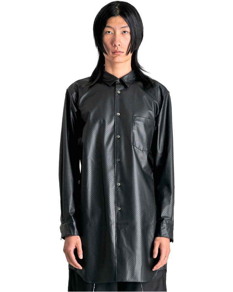 Оригінальна Perforated Faux-Leather Shirt In Black Comme des garcons