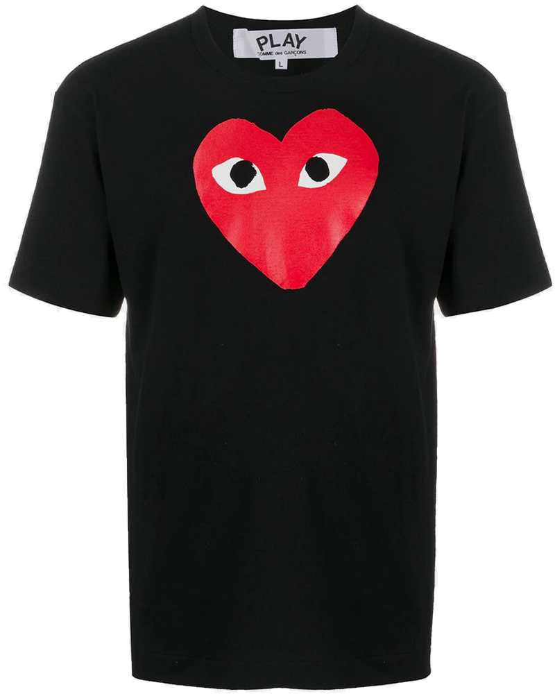 Black & Red Heart T-Shirt Comme des garcons оригінал – Купити в Україні