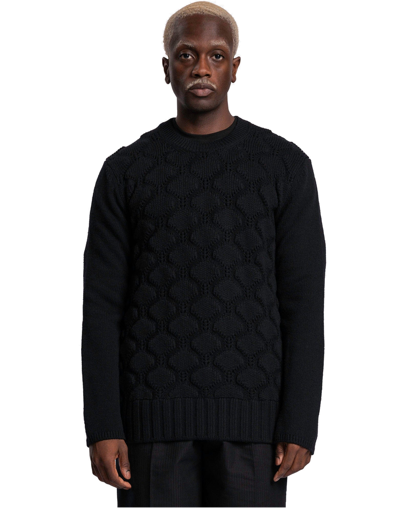 Оригінальна Cable Knit Sweater In Black Comme des garcons