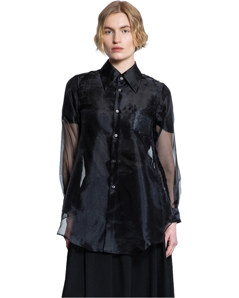 Оригінальна Layered Wool Mesh And Tulle Shirt Comme des garcons