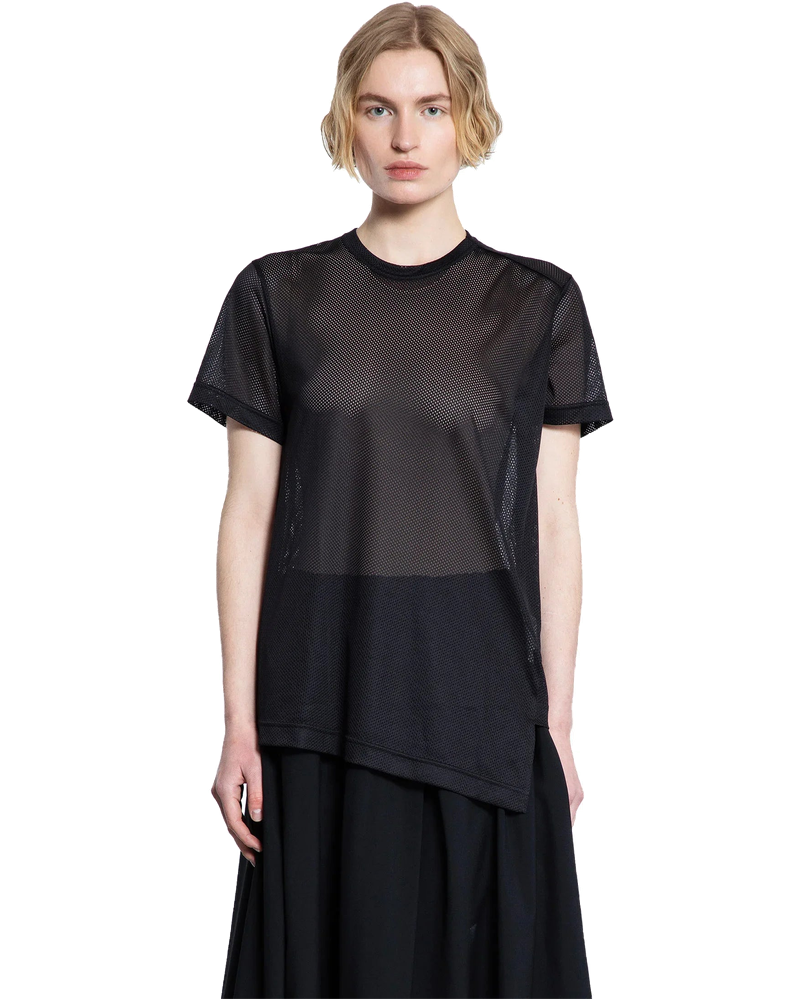 Оригінальна Asymmetric Nylon Mesh T-Shirt Comme des garcons