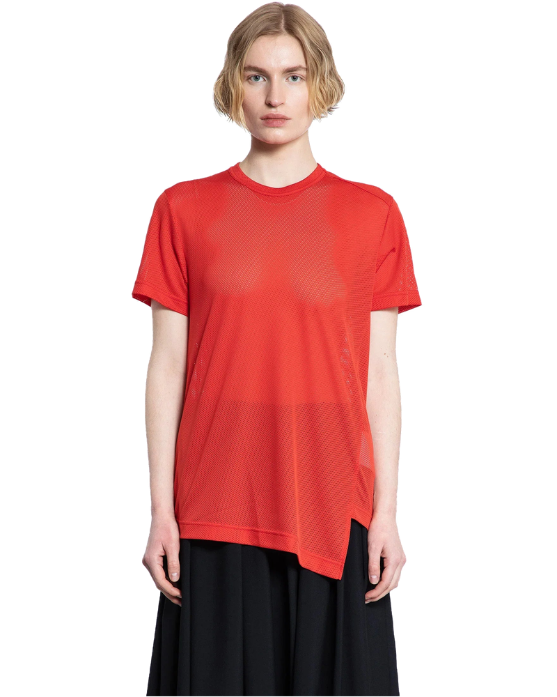 Оригінальна Asymmetric Nylon Mesh T-Shirt Comme des garcons