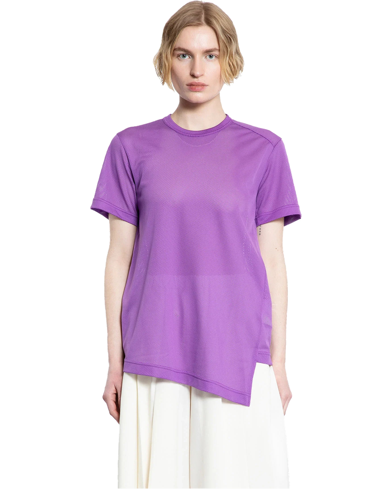 Оригінальна Asymmetric Nylon Mesh T-Shirt Comme des garcons