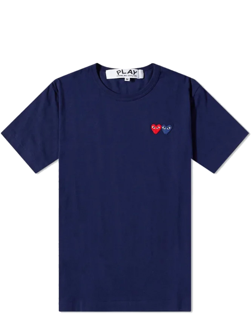 Оригінальна Commes Des Garcon Play Mens Double Heart Ss Tee Comme des garcons