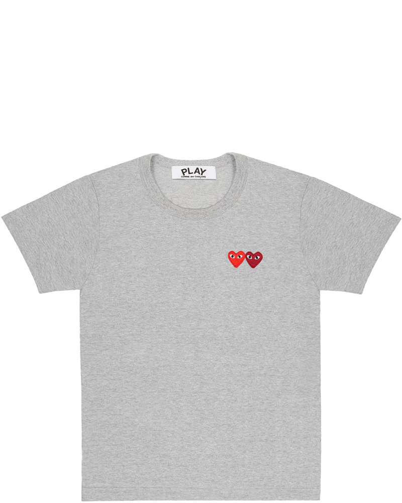 Оригінальна Mens Double Heart Ss Tee Comme des garcons