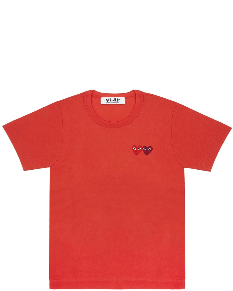 Оригінальна Mens Double Heart Ss Tee Comme des garcons