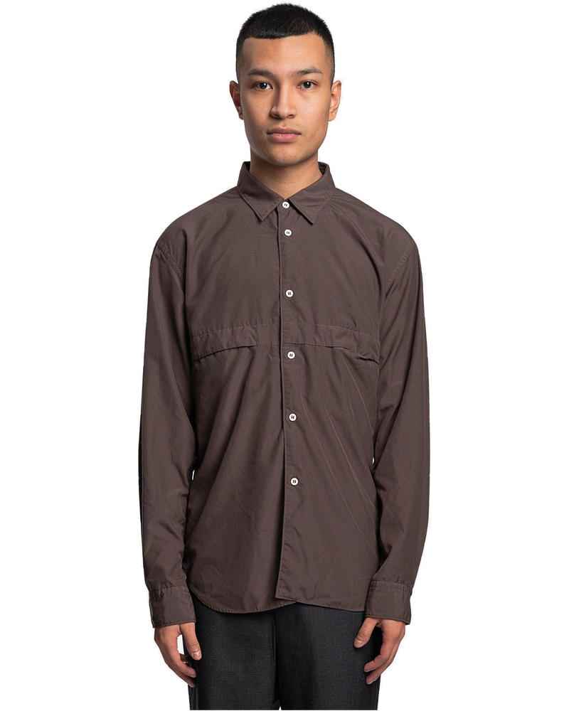 Button-Up Long Sleeve Shirt In Khaki Comme des garcons – Гарантія оригінальності