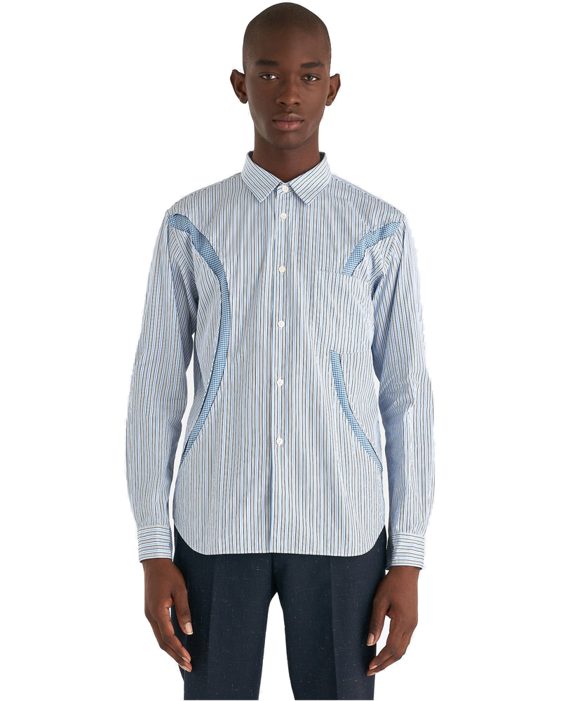 Оригінальна Stripe Printed Shirt In Blue Comme des garcons