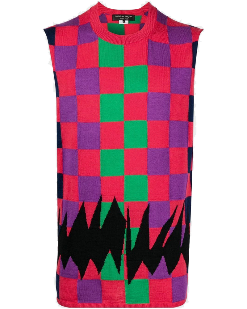 Оригінальна Multicolor Patterned Tank Top Comme des garcons