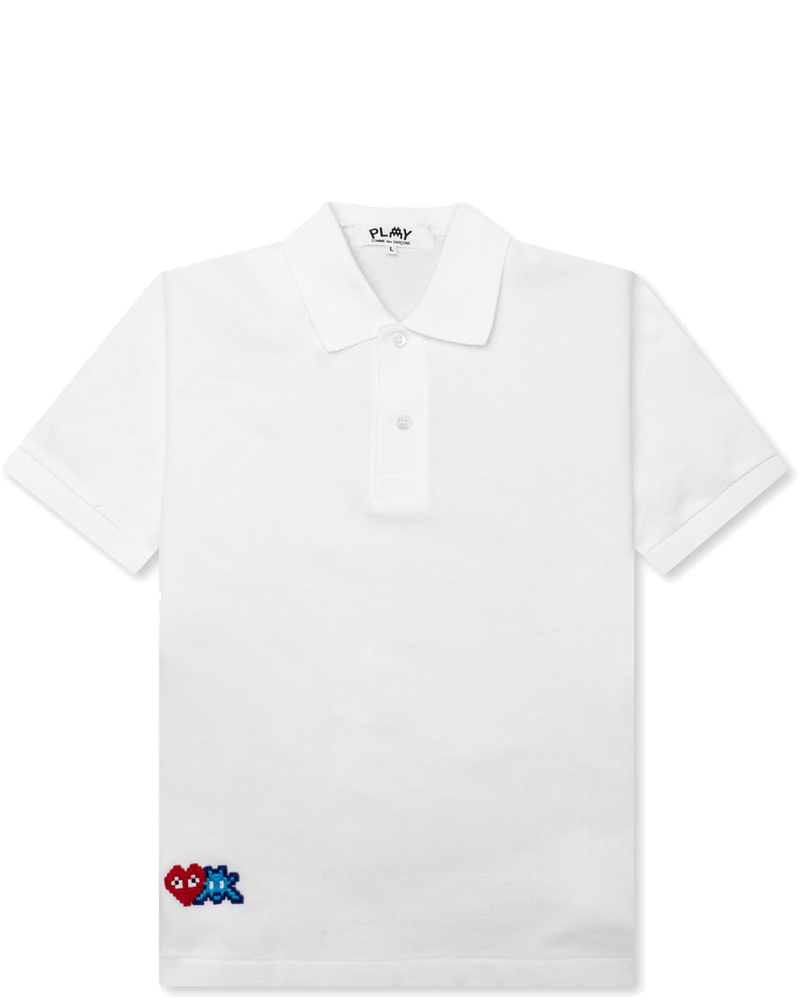Оригінальна X The Artist Invader Womens Polo White Comme des garcons