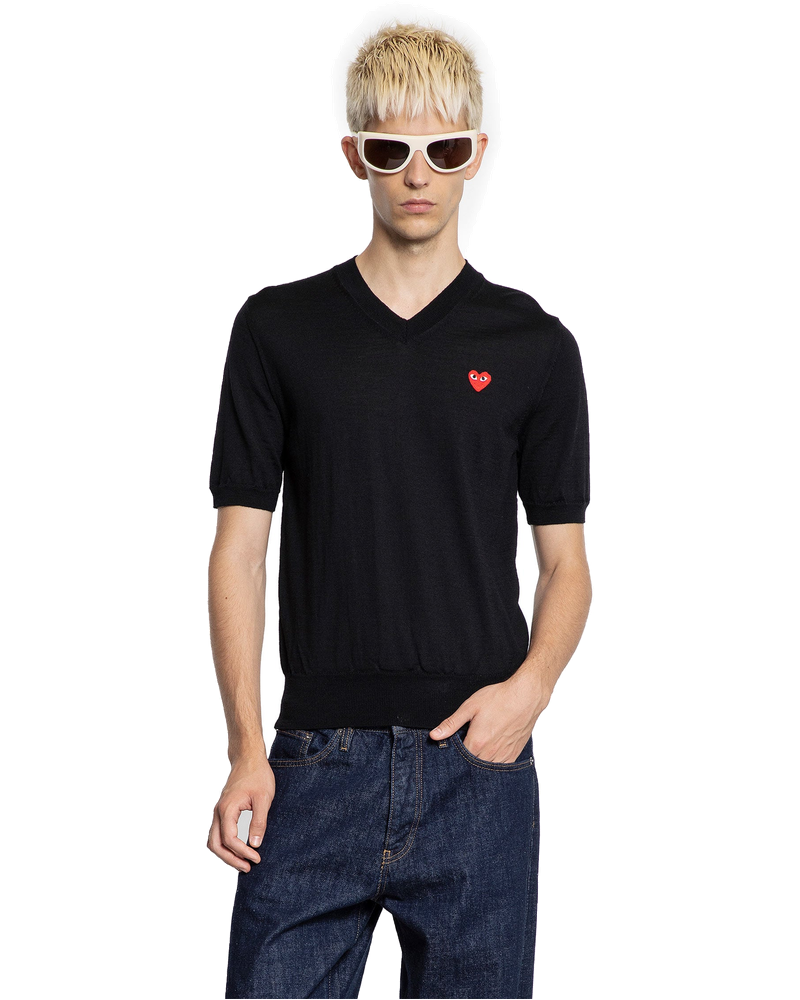 Heart Wool Knit Short Sleeve Tee Comme des garcons – Гарантія оригінальності
