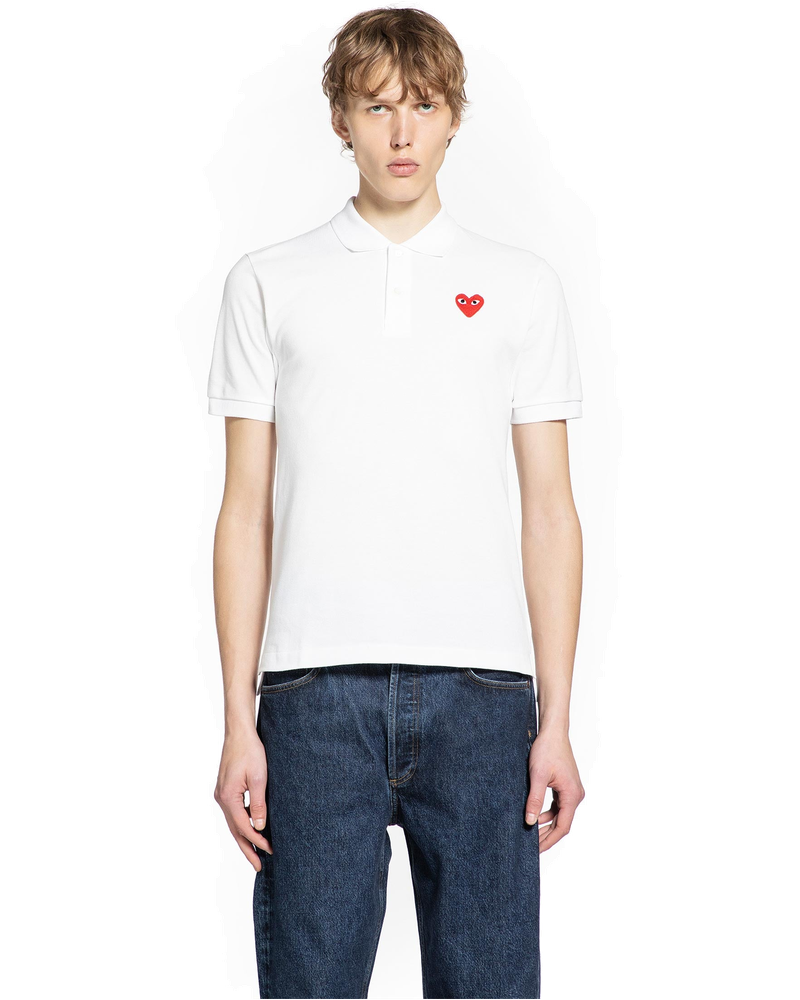 Оригінальна Heart Cotton Piqué Polo Shirt Comme des garcons