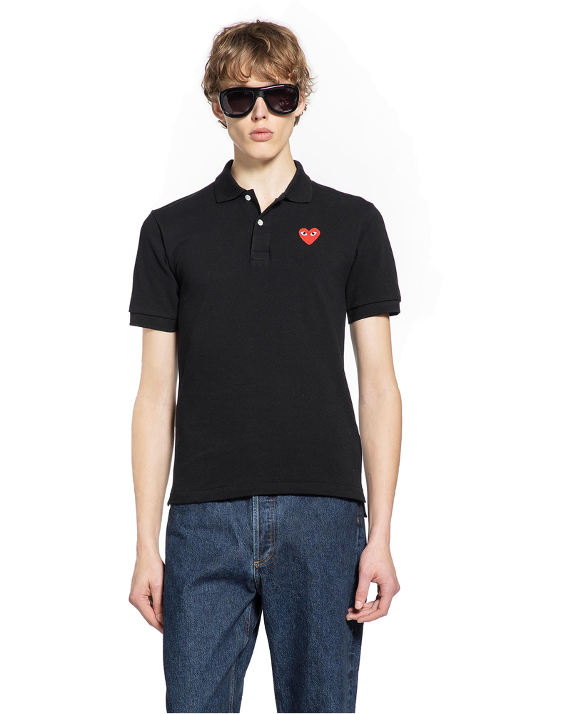 Оригінальна Heart Cotton Polo Shirt Comme des garcons