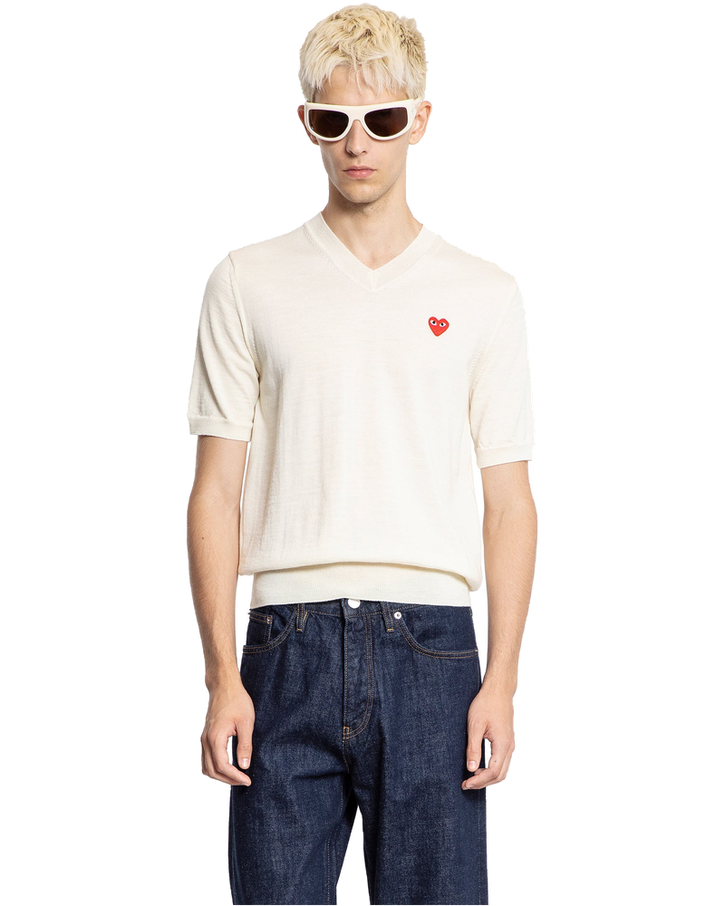 Heart Wool Knit Short Sleeve Tee Comme des garcons – Гарантія оригінальності