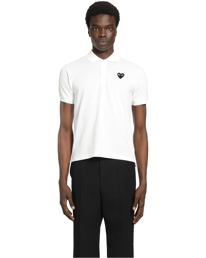 Оригінальна Heart Cotton Piqué Polo Shirt Comme des garcons