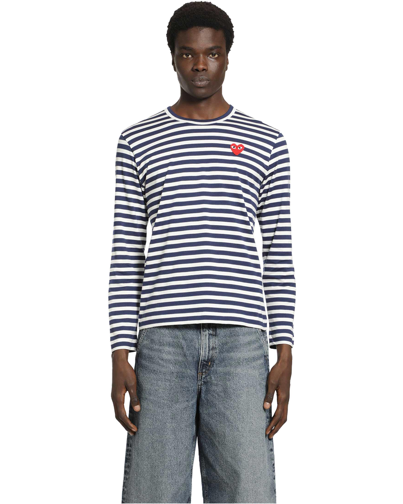 Striped Heart Long Sleeve T-Shirt Comme des garcons оригінал – Купити в Україні