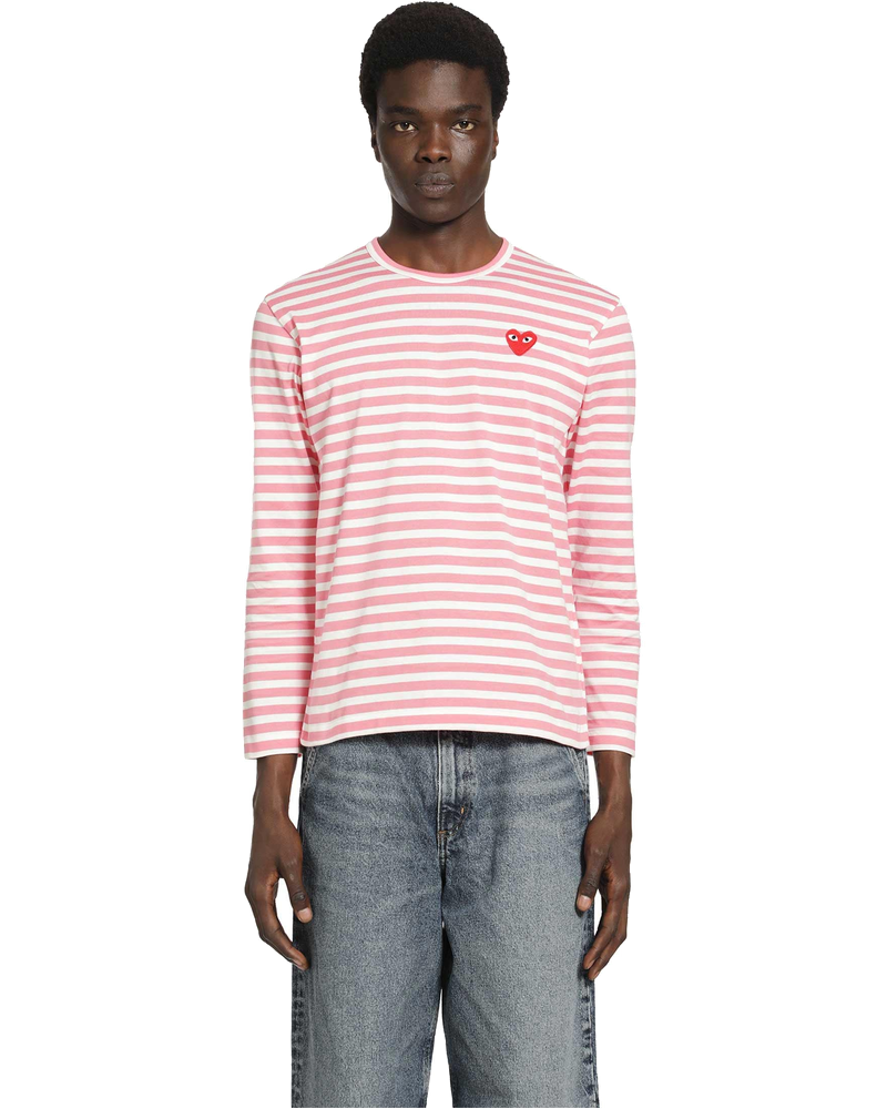 Striped Heart Long Sleeve T-Shirt Comme des garcons оригінал – Купити в Україні