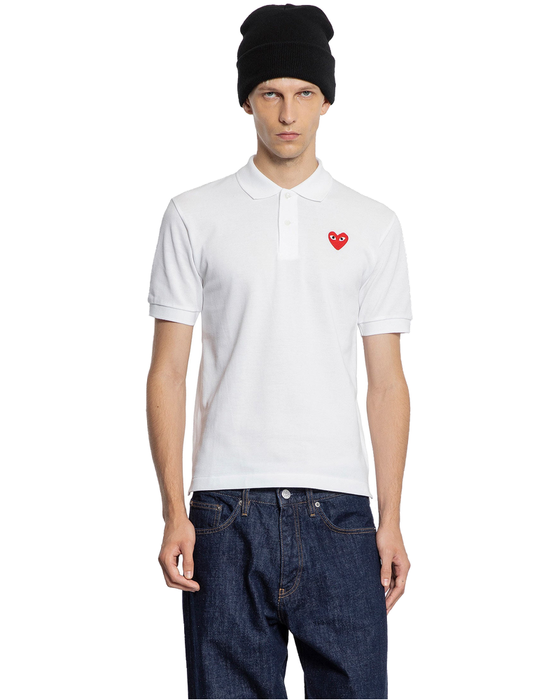Оригінальна Red Heart Cotton Piqué Polo Shirt Comme des garcons