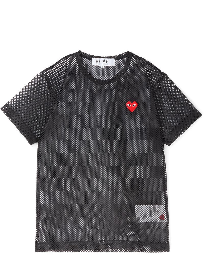 Оригінальна Mesh Red Emblem T Shirt Comme des garcons