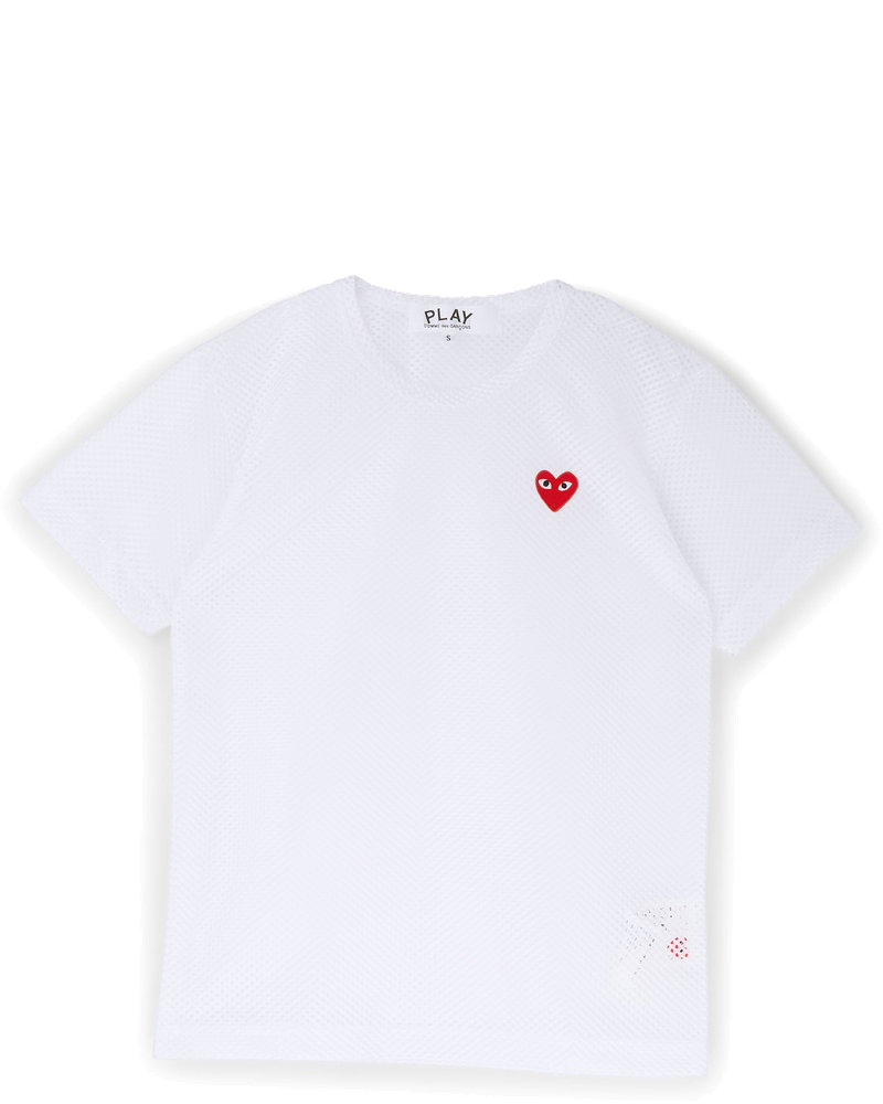 Оригінальна Mesh Red Emblem T Shirt Comme des garcons
