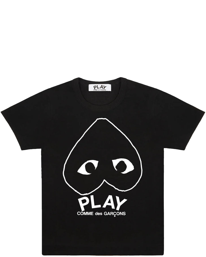 Black T-Shirt With Inverted Heart And Graphic Comme des garcons оригінал – Купити в Україні