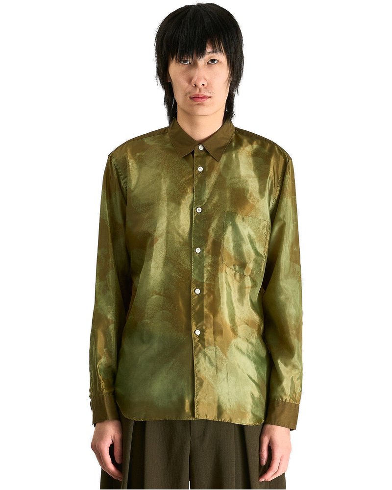 Abstract Button Up Shirt In Khaki Comme des garcons – Гарантія оригінальності